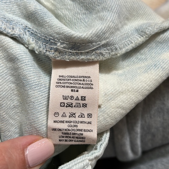 Free People Tie Front Jean denim Skirt size 26 - Picture 16 of 16